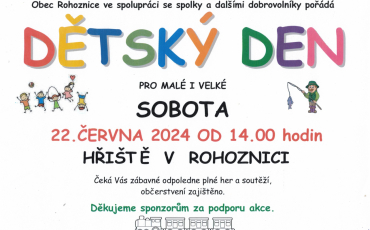 Dětský den v Rohoznici  22.6. 2024